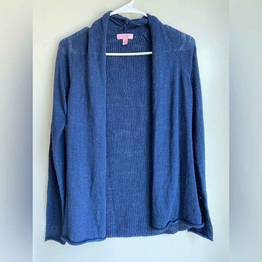 EUC - Lilly Pulitzer sweater, navy blue, size S